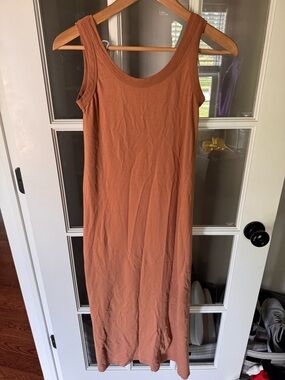Kowtow size xxs brown long 100% organic dress